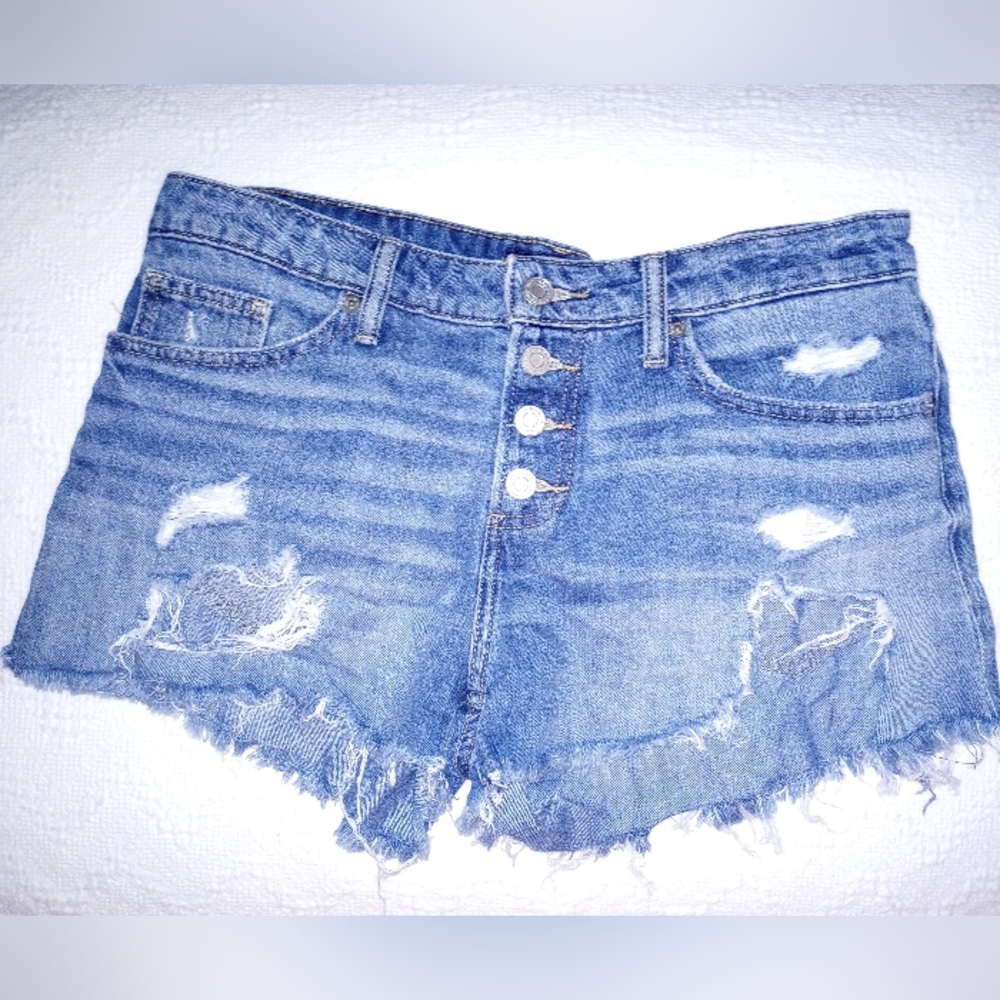 💘🍂 Lucky Brand Destroyed Blue Denim Jean Shorts